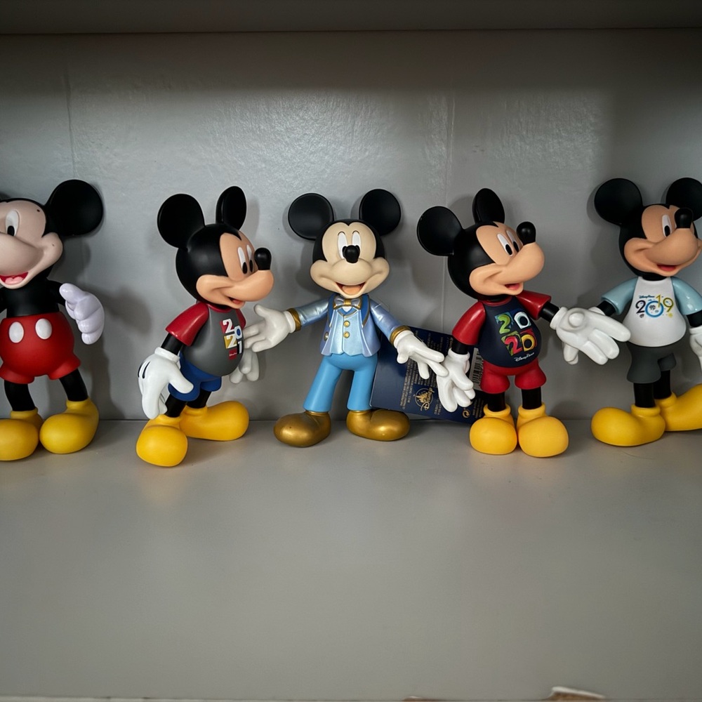 Disney Mickey Mouse Action Figure Set - Red, Blue, Gold